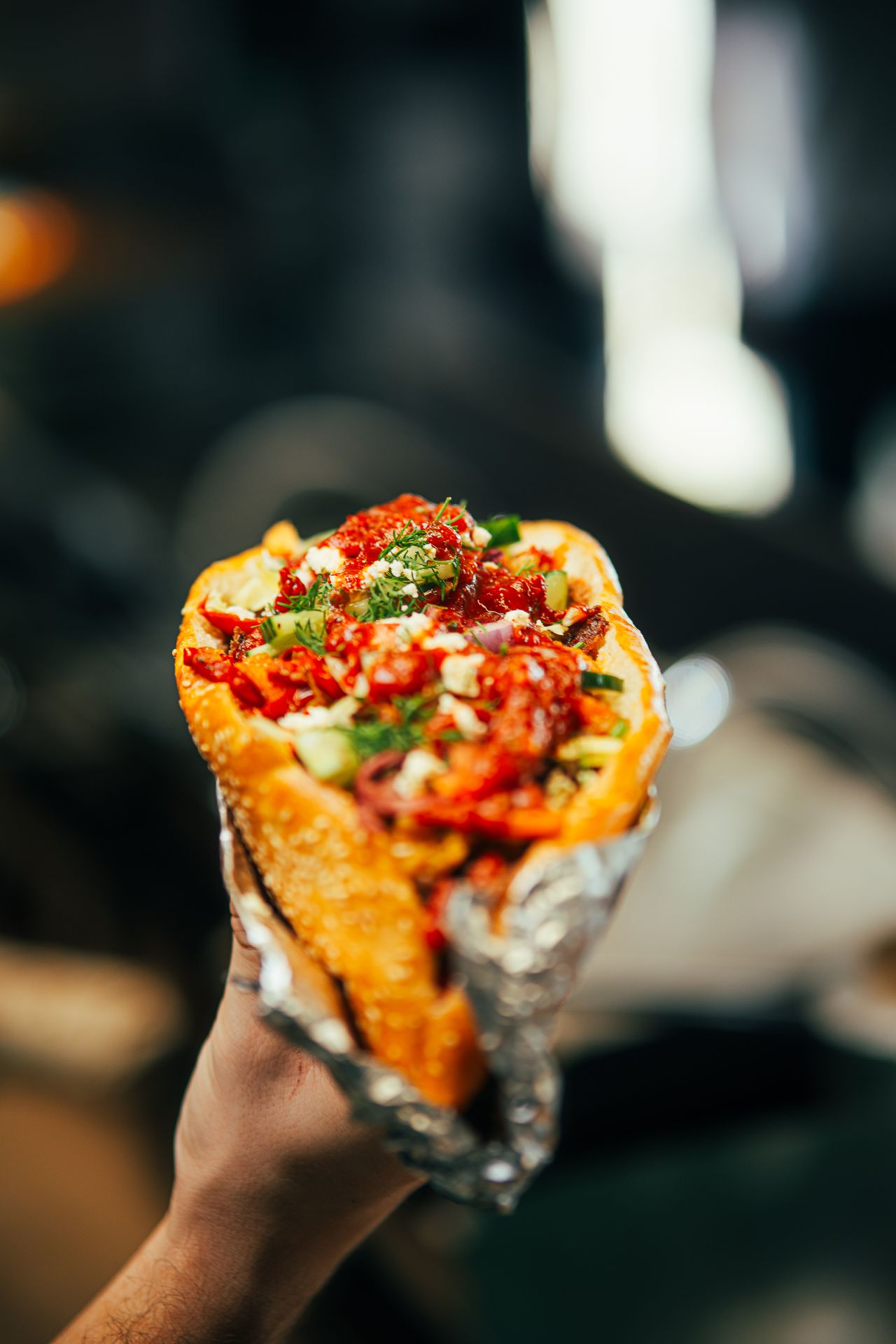 Kebab kraftowy QEBS w ręku